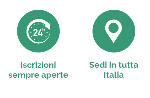 Iscrizioni sempre aperte - Sedi in tutta Italia